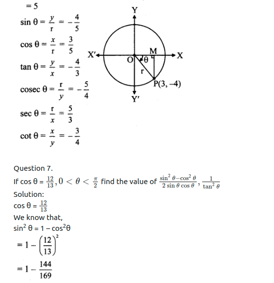 Maharashtra Board Solutions Class 11-Arts & Science Maths (Part 1): Chapter 2- Trigonometry – I Ex 2.1