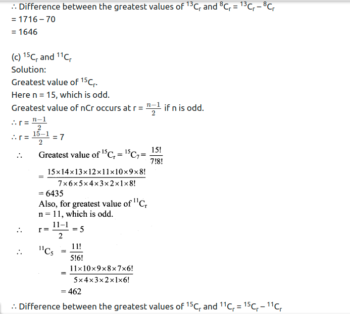 Maharashtra Board Solutions Class 11-Arts & Science Maths (Part 2): Chapter 3- Permutations and Combination Ex . 3.6