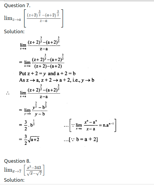 Maharashtra Board Solutions Class 11-Arts & Science Maths (Part 2): Chapter 7- Limits Ex 7.1