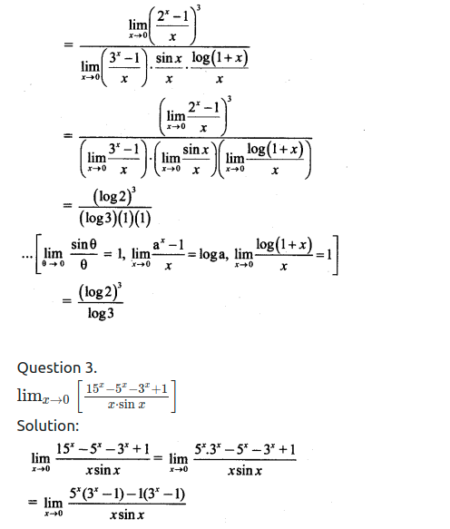 Maharashtra Board Solutions Class 11-Arts & Science Maths (Part 2): Chapter 7- Limits Ex 7.6