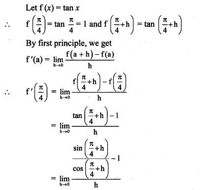 Maharashtra Board Solutions Class 11-Arts & Science Maths (Part 2): Chapter 9- Differentiation Ex 9.1