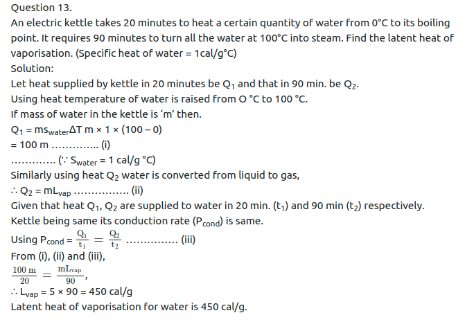 Maharashtra Board Solutions Class 11-Physics: Chapter 7- Thermal Properties of Matter