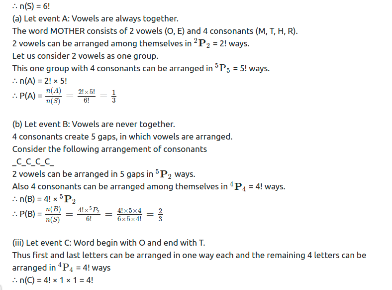 Maharashtra Board Solutions Class 11-Arts & Science Maths (Part 1): Chapter 9- Probability Ex 9.1