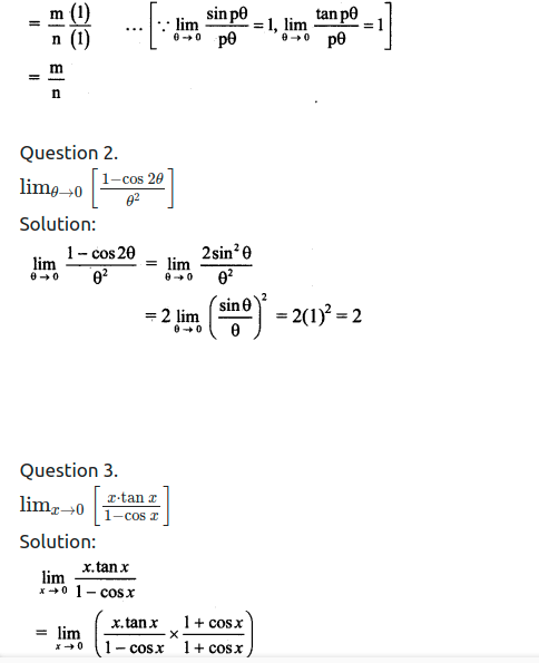 Maharashtra Board Solutions Class 11-Arts & Science Maths (Part 2): Chapter 7- Limits Ex 7.4
