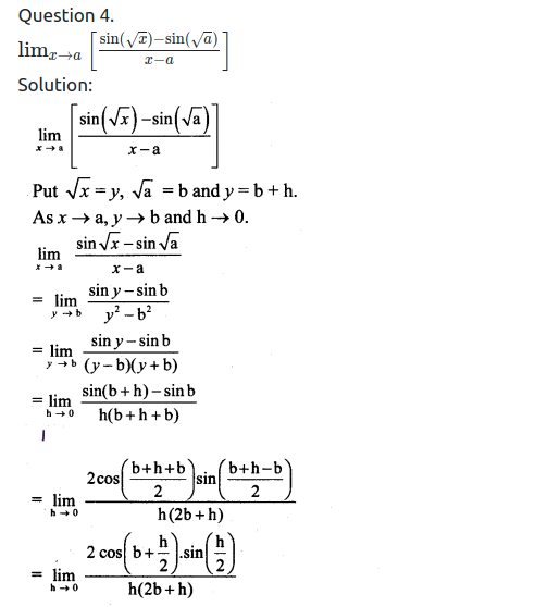 Maharashtra Board Solutions Class 11-Arts & Science Maths (Part 2): Chapter 7- Limits Ex 7.5