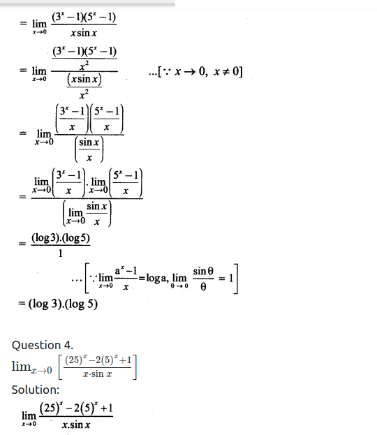 Maharashtra Board Solutions Class 11-Arts & Science Maths (Part 2): Chapter 7- Limits Ex 7.6