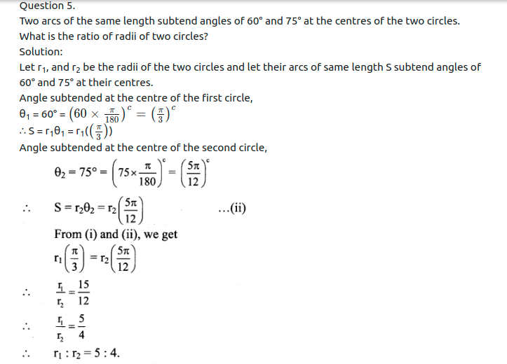 Maharashtra Board Solutions Class 11-Arts & Science Maths (Part 1): Chapter 1- Angle and its Measurement