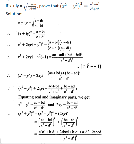 Maharashtra Board Solutions Class 11-Arts & Science Maths (Part 2): Chapter 1- Complex Numbers Ex 1.1