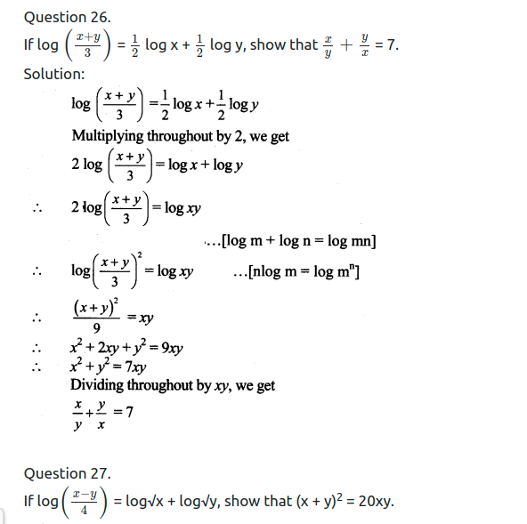 Maharashtra Board Solutions Class 11-Arts & Science Maths (Part 2): Chapter 6- Functions Ex 6.1