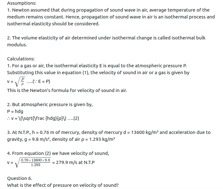 Maharashtra Board Solutions Class 11-Physics: Chapter 8- Sound