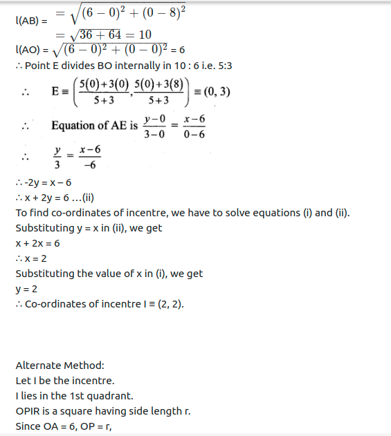 Maharashtra Board Solutions Class 11-Arts & Science Maths (Part 1): Chapter 5- Straight Line Ex . 5.3