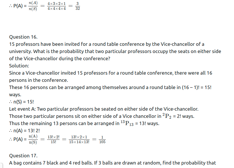 Maharashtra Board Solutions Class 11-Arts & Science Maths (Part 1): Chapter 9- Probability Ex 9.1