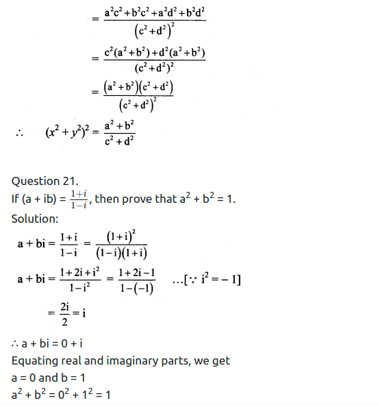 Maharashtra Board Solutions Class 11-Arts & Science Maths (Part 2): Chapter 1- Complex Numbers Ex 1.1