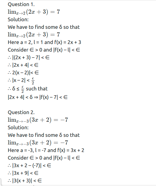 Maharashtra Board Solutions Class 11-Arts & Science Maths (Part 2): Chapter 7- Limits Ex 7.1
