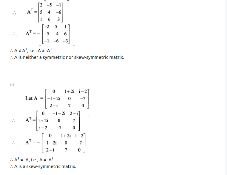 Maharashtra Board Solutions Class 11-Arts & Science Maths (Part 1): Chapter 4- Determinants and Matrices Ex 4.4