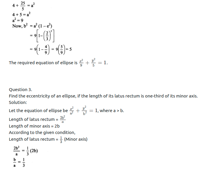 Maharashtra Board Solutions Class 11-Arts & Science Maths (Part 1): Chapter 7- Conic Sections Ex 7.2