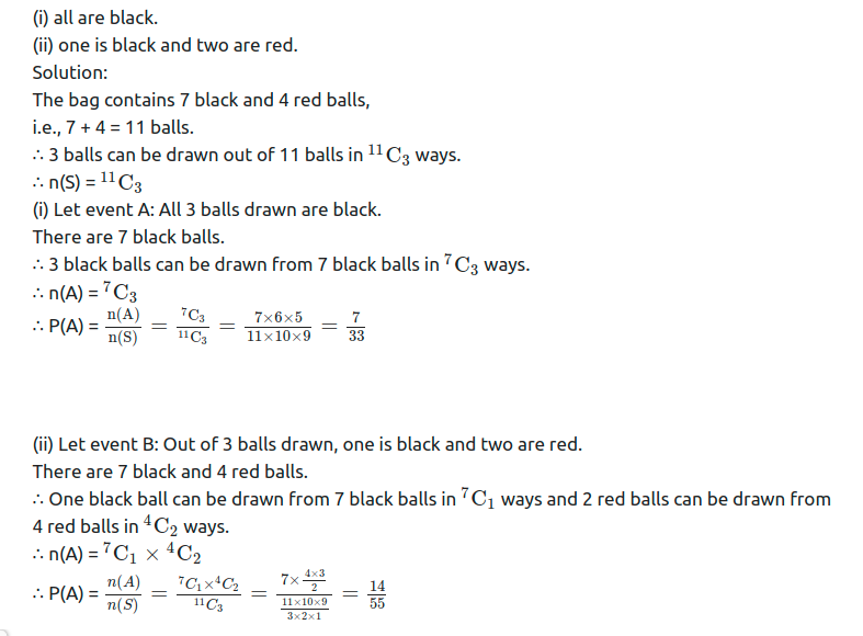 Maharashtra Board Solutions Class 11-Arts & Science Maths (Part 1): Chapter 9- Probability Ex 9.1