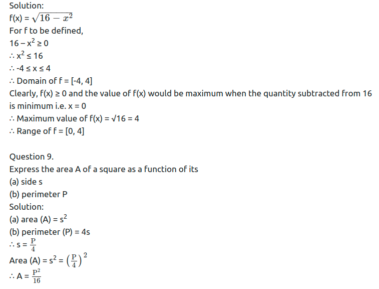 Maharashtra Board Solutions Class 11-Arts & Science Maths (Part 2): Chapter 6- Functions Ex 6.1