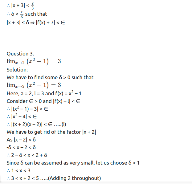 Maharashtra Board Solutions Class 11-Arts & Science Maths (Part 2): Chapter 7- Limits Ex 7.1