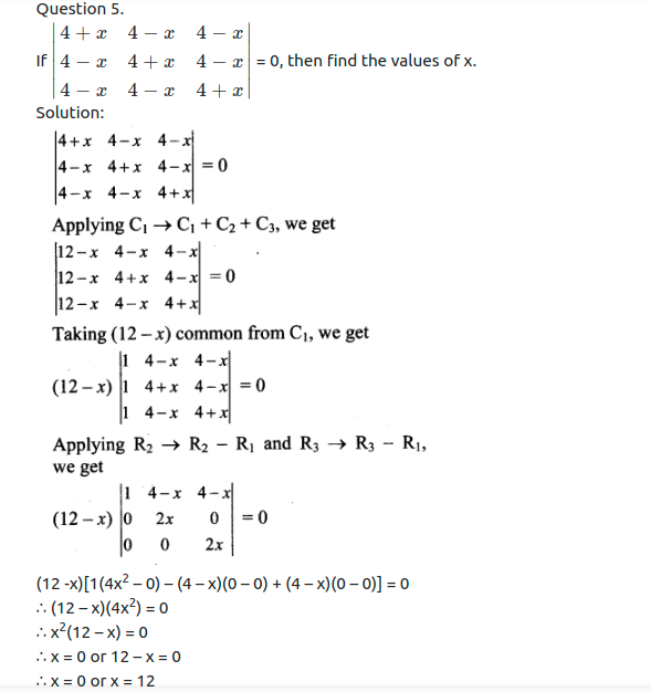 Maharashtra Board Solutions Class 11-Arts & Science Maths (Part 1): Chapter 4- Determinants and Matrices Ex 4.2