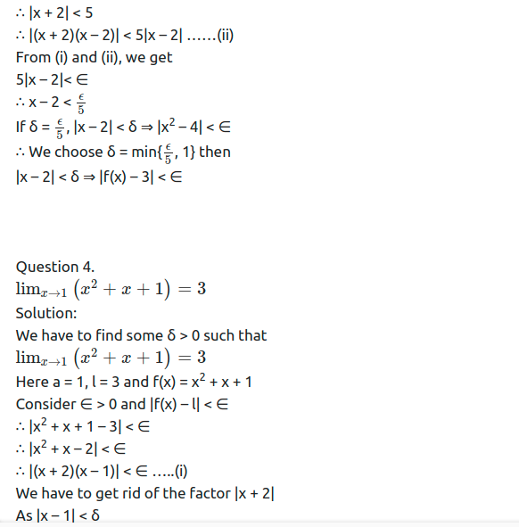 Maharashtra Board Solutions Class 11-Arts & Science Maths (Part 2): Chapter 7- Limits Ex 7.1