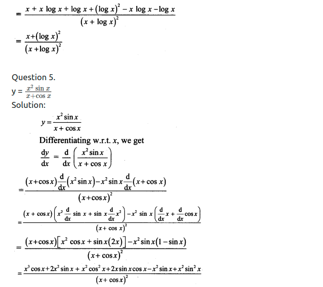 Maharashtra Board Solutions Class 11-Arts & Science Maths (Part 2): Chapter 9- Differentiation Ex 9.2