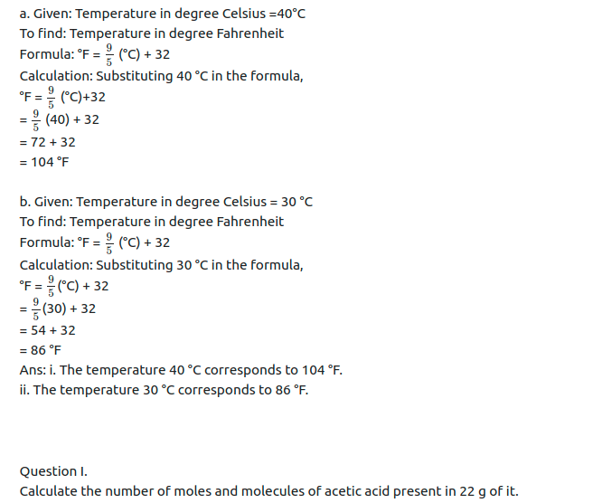 Maharashtra Board Solutions Class 11-Chemistry: Chapter 1- Some Basic Concepts of Chemistry