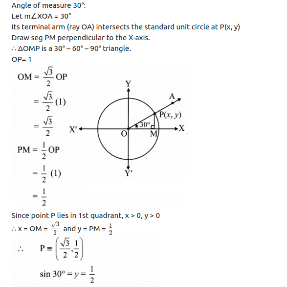 Maharashtra Board Solutions Class 11-Arts & Science Maths (Part 1): Chapter 2- Trigonometry – I Ex 2.1