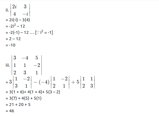 Maharashtra Board Solutions Class 11-Arts & Science Maths (Part 1): Chapter 4- Determinants and Matrices Ex 4.1