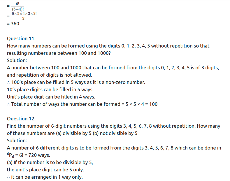 Maharashtra Board Solutions Class 11-Arts & Science Maths (Part 2): Chapter 3- Permutations and Combination Ex . 3.3