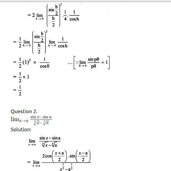 Maharashtra Board Solutions Class 11-Arts & Science Maths (Part 2): Chapter 7- Limits Ex 7.5