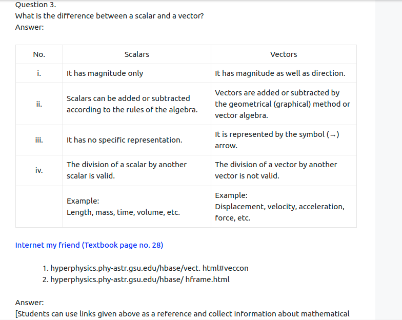 Maharashtra Board Solutions Class 11-Physics: Chapter 2- Mathematical Methods