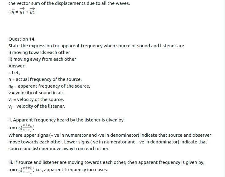 Maharashtra Board Solutions Class 11-Physics: Chapter 8- Sound