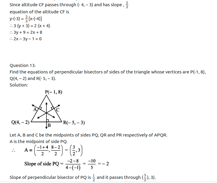 Maharashtra Board Solutions Class 11-Arts & Science Maths (Part 1): Chapter 5- Straight Line Ex . 5.2