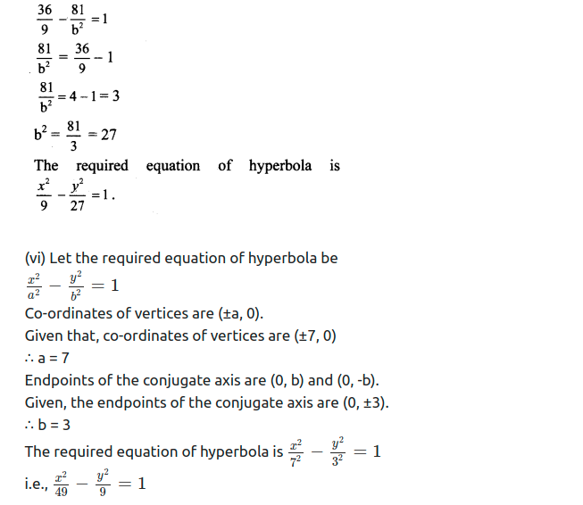 Maharashtra Board Solutions Class 11-Arts & Science Maths (Part 1): Chapter 7- Conic Sections Ex 7.3
