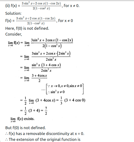 Maharashtra Board Solutions Class 11-Arts & Science Maths (Part 2): Chapter 8- Continuity Ex 8.1