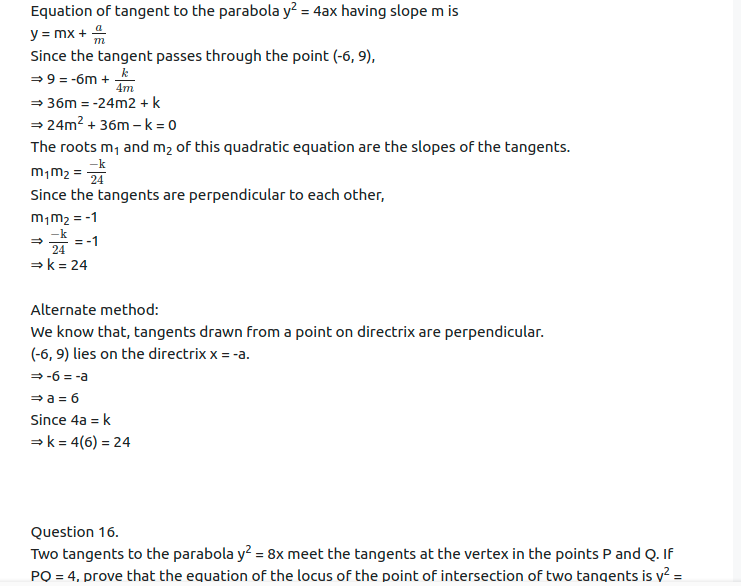 Maharashtra Board Solutions Class 11-Arts & Science Maths (Part 1): Chapter 7- Conic Sections Ex 7.1