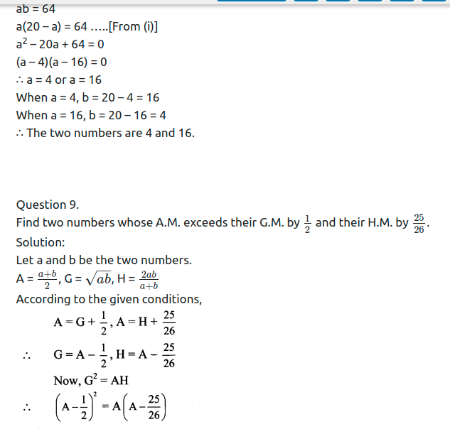 Maharashtra Board Solutions Class 11-Arts & Science Maths (Part 2): Chapter 2- Sequences and Series Ex. 2.4