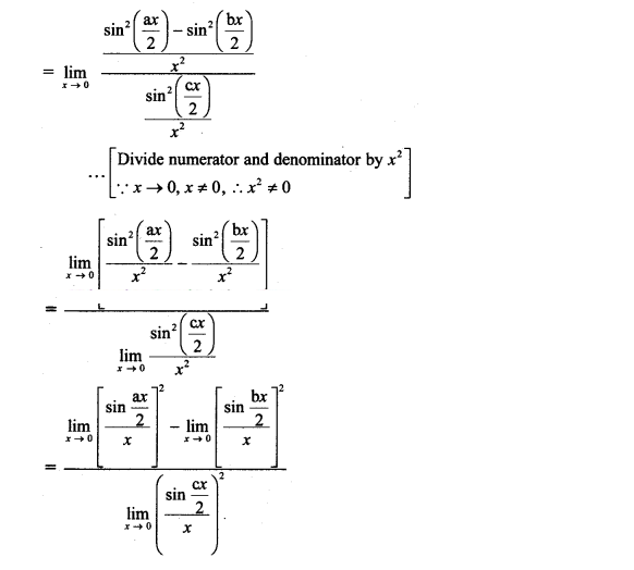 Maharashtra Board Solutions Class 11-Arts & Science Maths (Part 2): Chapter 7- Limits Ex 7.4