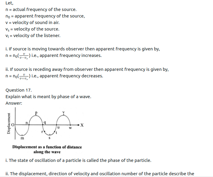 Maharashtra Board Solutions Class 11-Physics: Chapter 8- Sound