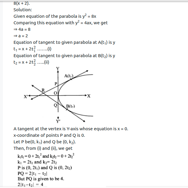 Maharashtra Board Solutions Class 11-Arts & Science Maths (Part 1): Chapter 7- Conic Sections Ex 7.1
