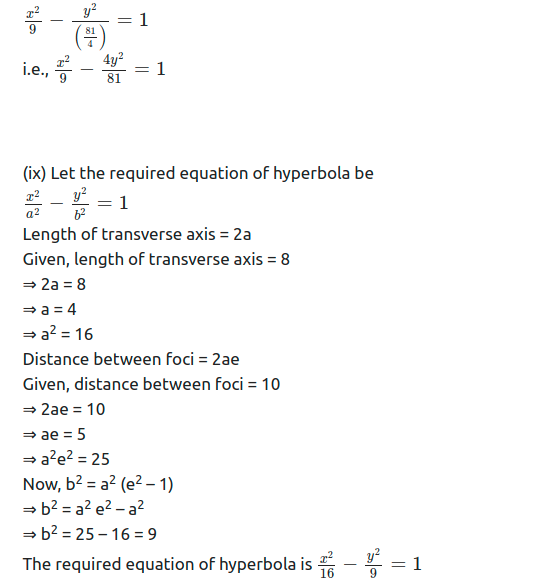 Maharashtra Board Solutions Class 11-Arts & Science Maths (Part 1): Chapter 7- Conic Sections Ex 7.3