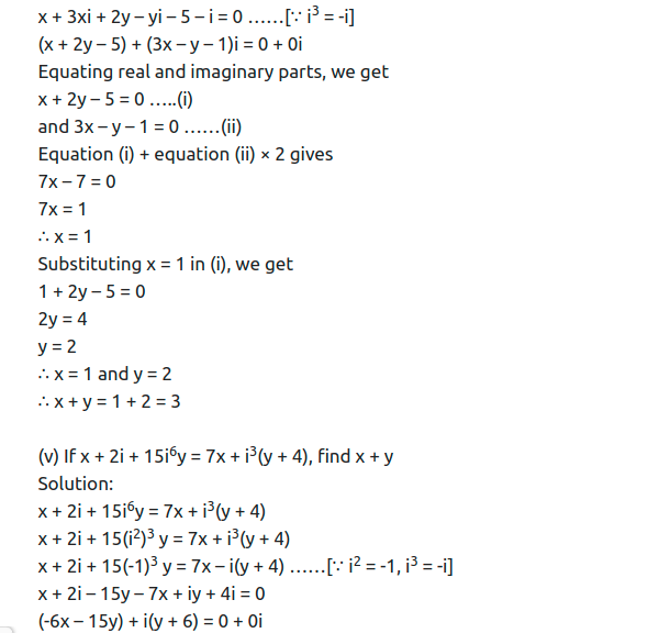 Maharashtra Board Solutions Class 11-Arts & Science Maths (Part 2): Chapter 1- Complex Numbers Ex 1.1