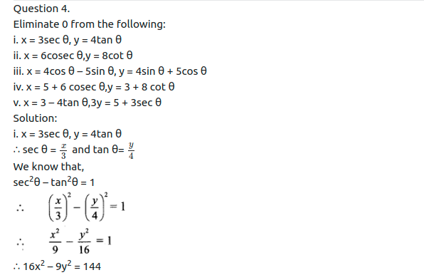 Maharashtra Board Solutions Class 11-Arts & Science Maths (Part 1): Chapter 2- Trigonometry – I Ex 2.2