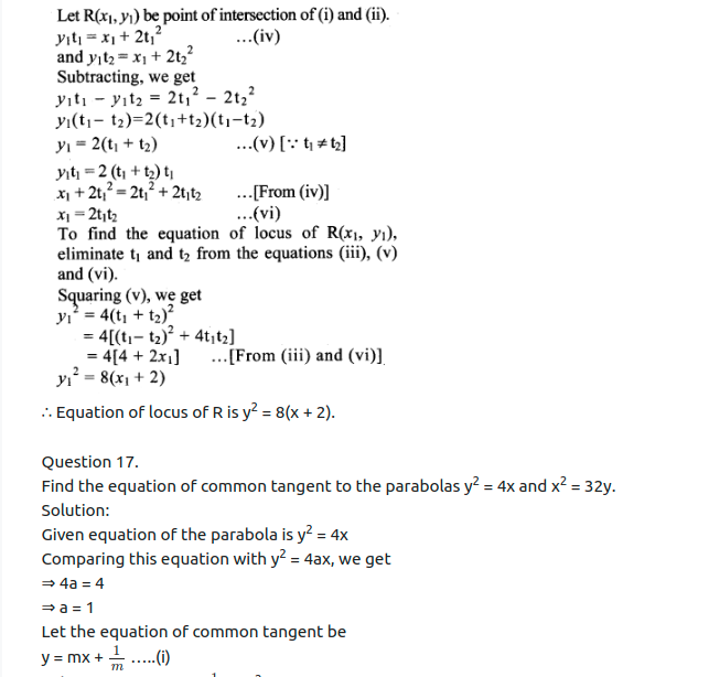 Maharashtra Board Solutions Class 11-Arts & Science Maths (Part 1): Chapter 7- Conic Sections Ex 7.1