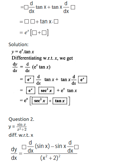 Maharashtra Board Solutions Class 11-Arts & Science Maths (Part 2): Chapter 9- Differentiation Ex 9.2