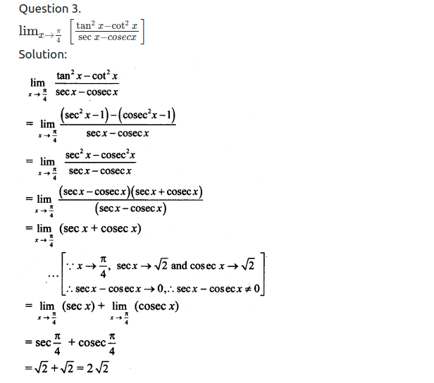 Maharashtra Board Solutions Class 11-Arts & Science Maths (Part 2): Chapter 7- Limits Ex 7.4