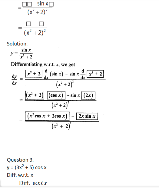 Maharashtra Board Solutions Class 11-Arts & Science Maths (Part 2): Chapter 9- Differentiation Ex 9.2
