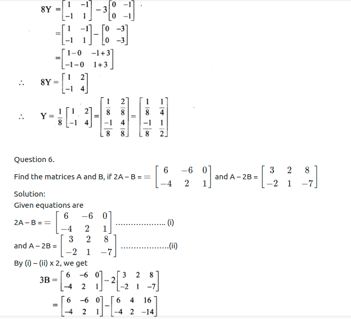 Maharashtra Board Solutions Class 11-Arts & Science Maths (Part 1): Chapter 4- Determinants and Matrices Ex 4.5