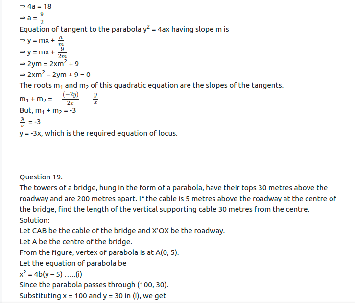 Maharashtra Board Solutions Class 11-Arts & Science Maths (Part 1): Chapter 7- Conic Sections Ex 7.1